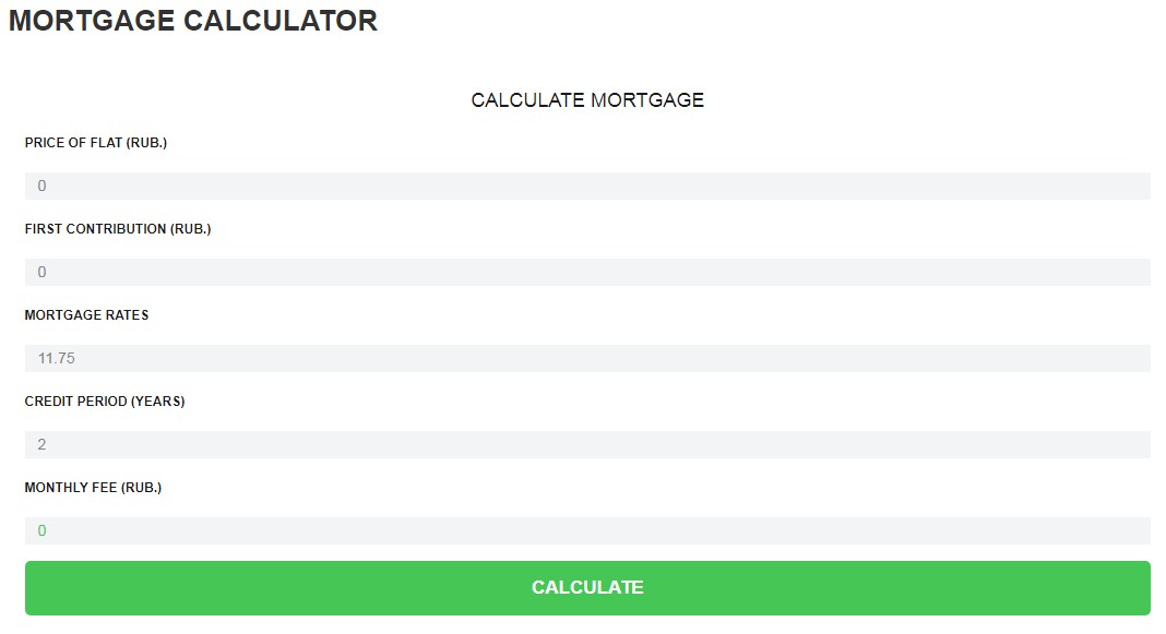 Фотография калькулятора для расчета платежей по ипотечному кредиту